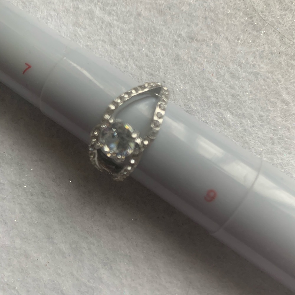 Natural 3.97CT White Sapphire Infinity S925 Ring - Picture 8 of 8